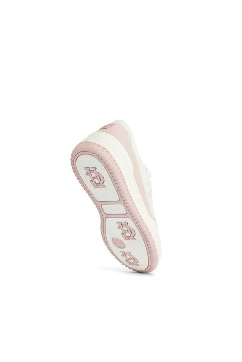 Holland Cooper Retro Trainer Off White Blush Pink-2