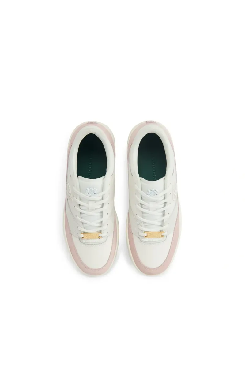 Holland Cooper Retro Trainer Off White Blush Pink-3