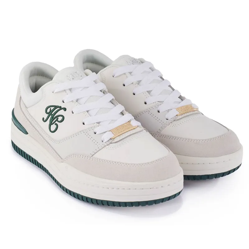 Holland Cooper Retro Trainers White Racing Green