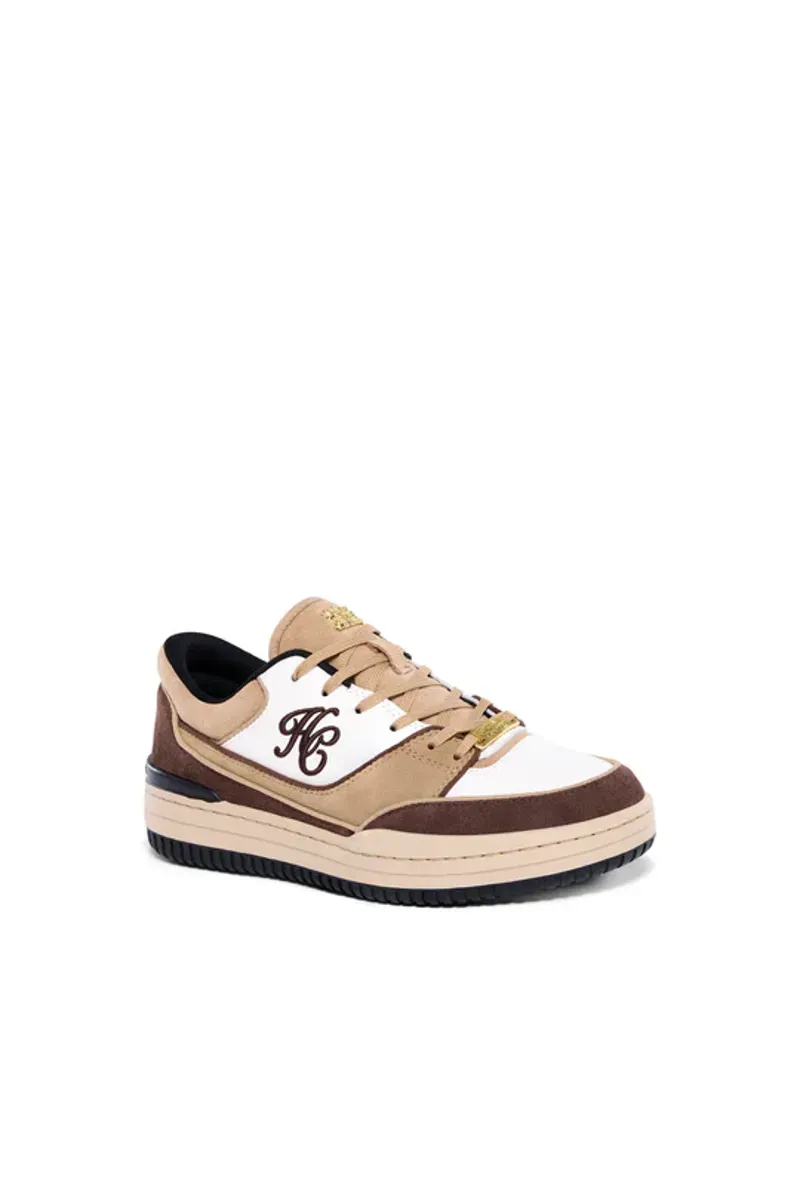 Holland Cooper Retro Trainer Taupe Tan Nude-2