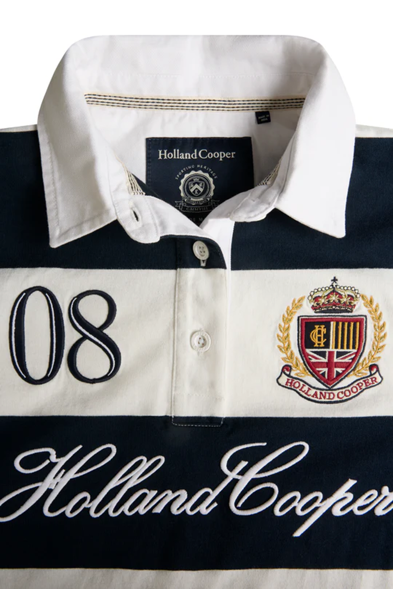 Holland Cooper Rugby Shirt in Navy Ecru-4