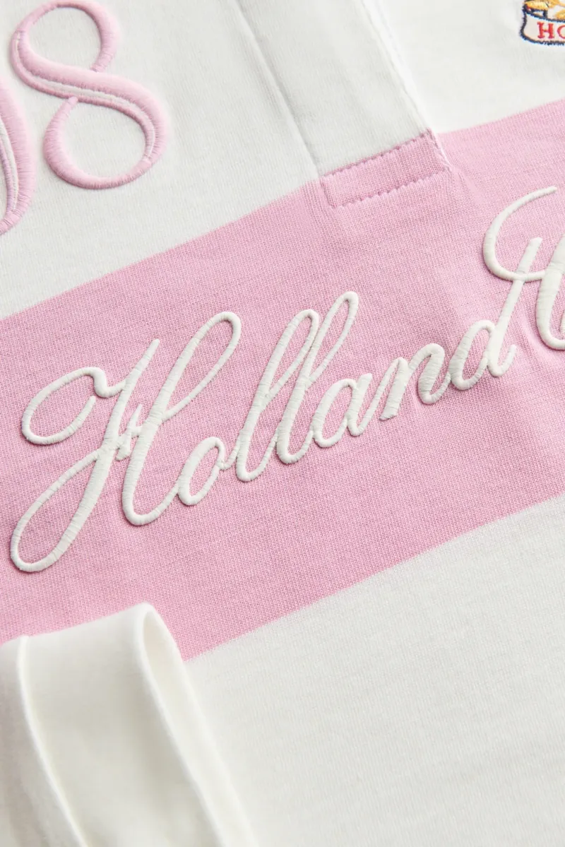 Holland Cooper Rugby Shirt in Pink Ecru-6