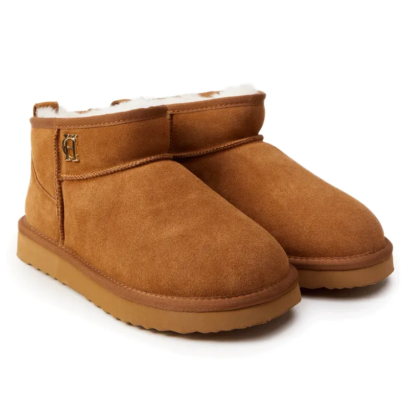 Holland Cooper Ultra Mini Shearling Boot Tan