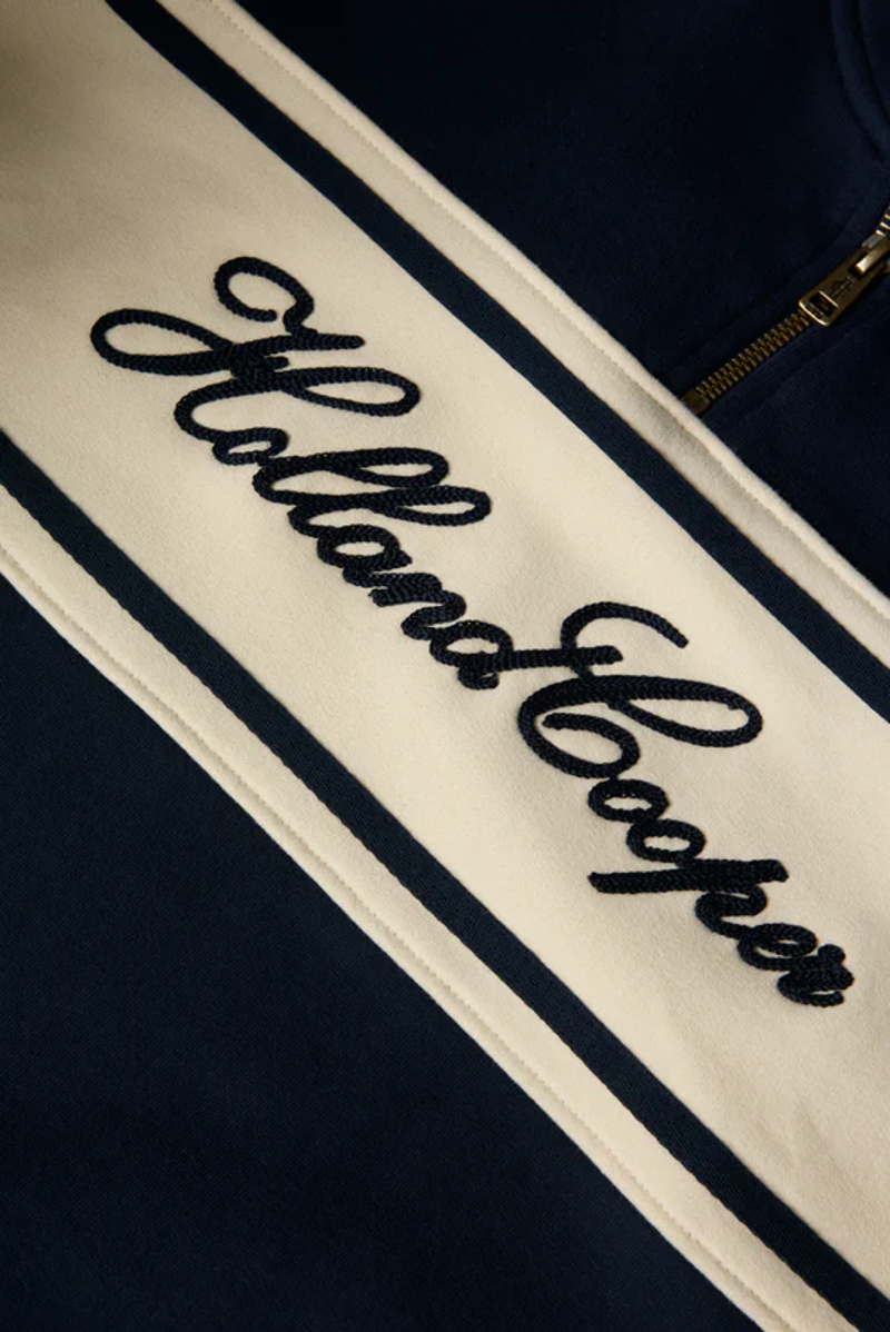 Holland Cooper Signature Quarter Zip Sweat in Ink Navy-6