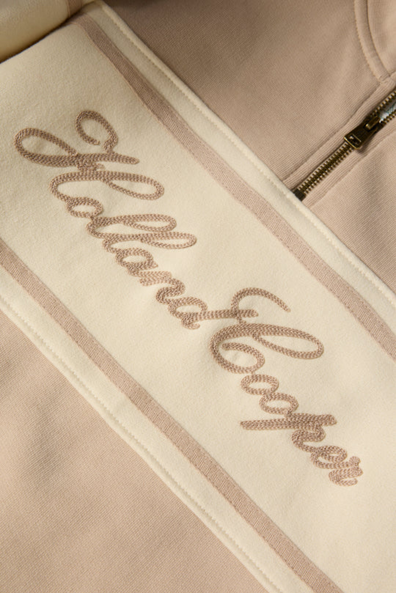 Holland Cooper Signature Quarter Zip Sweat in Stone-7