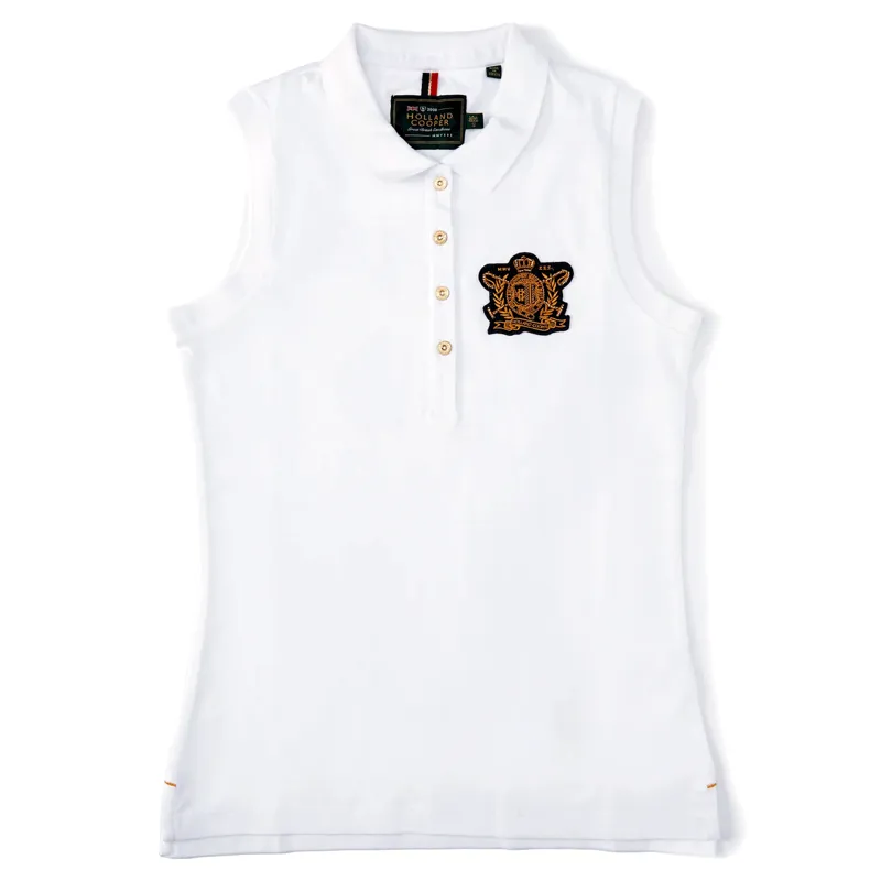 Holland Cooper Sleeveless Polo White