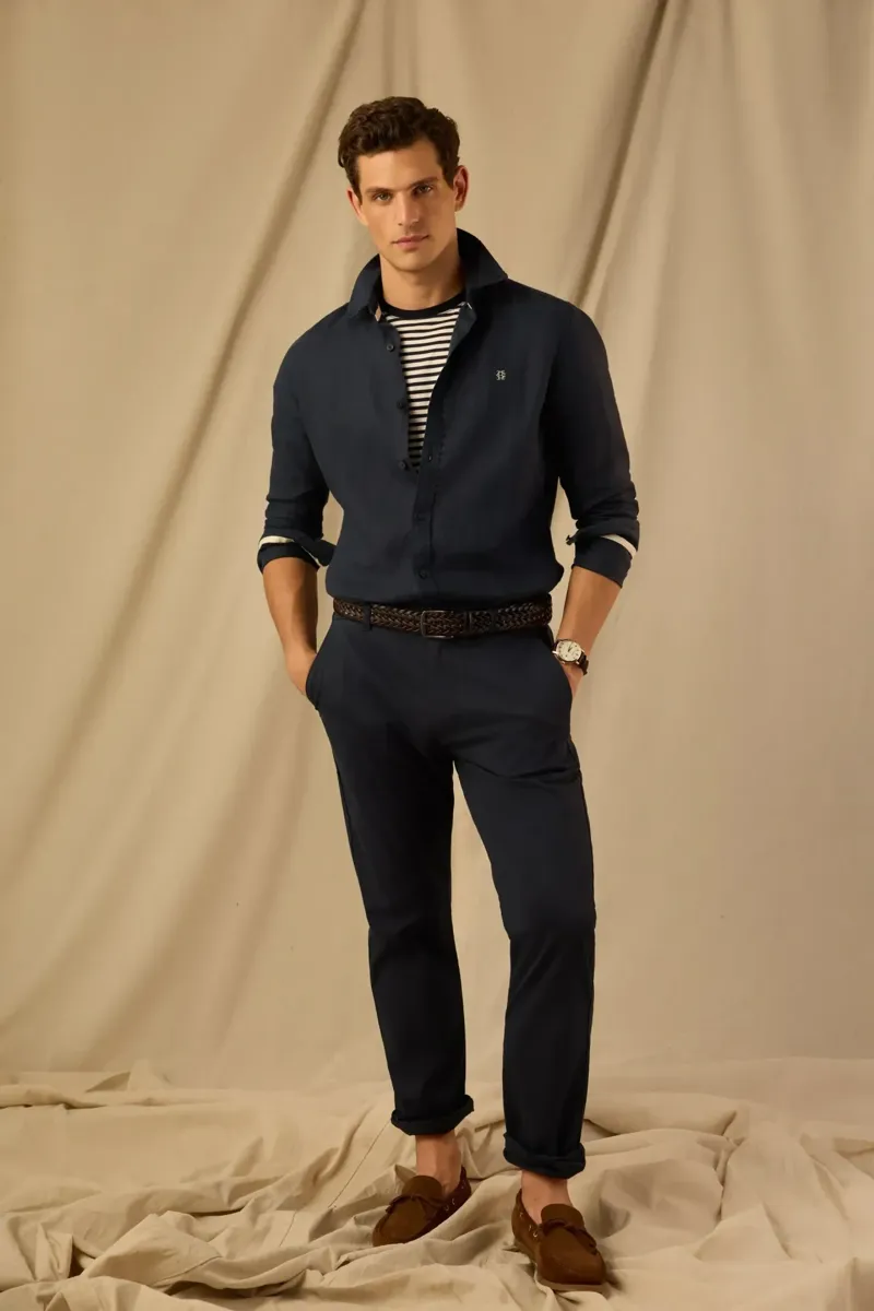 Holland Cooper Slim Chino Men's in Ink Navy-9