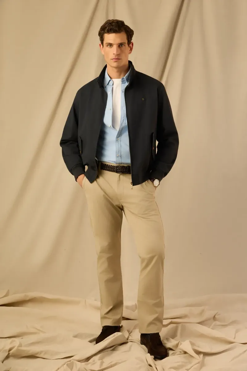 Holland Cooper Slim Chino Men's in Light Stone-1