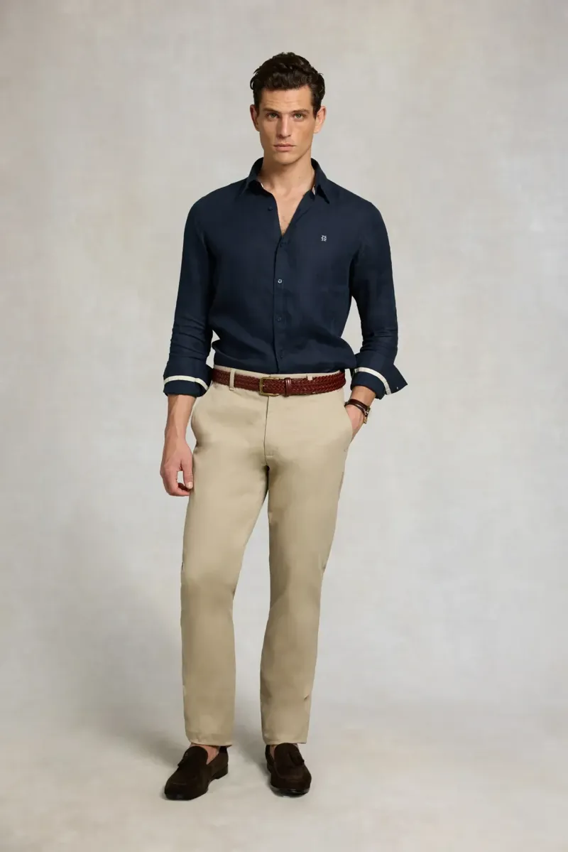 Holland Cooper Slim Chino Men's in Light Stone-2