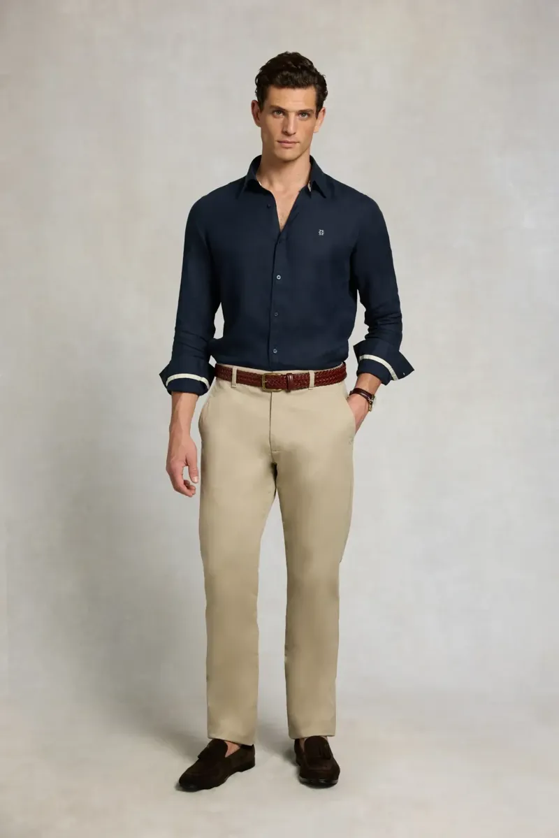 Holland Cooper Slim Chino Men's in Light Stone-4