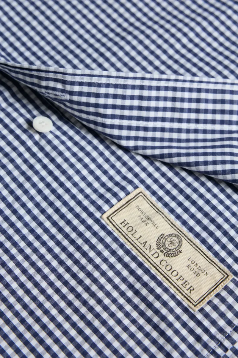 Holland Cooper Slim Fit Button Down Shirt Men's Navy Gingham-5