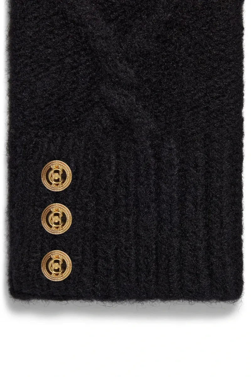 Holland Cooper Sloane Fingerless Gloves in Black-1