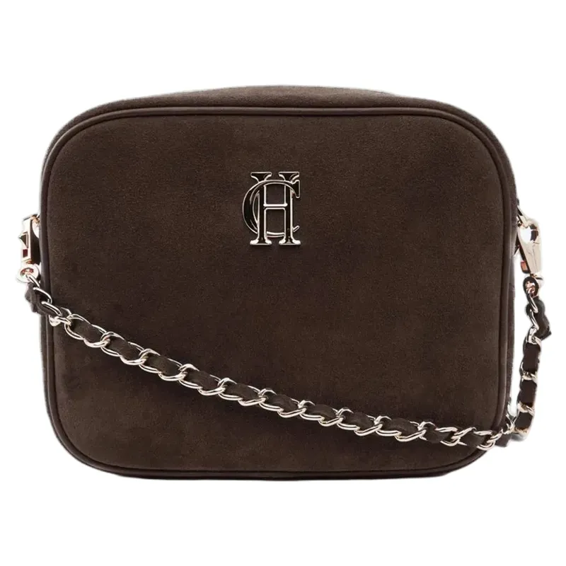 Holland Cooper Soho Camera Bag in Chocolate Suede