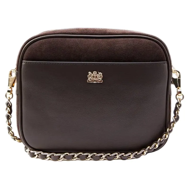 Holland Cooper Soho Camera Bag in Chocolate Suede-1