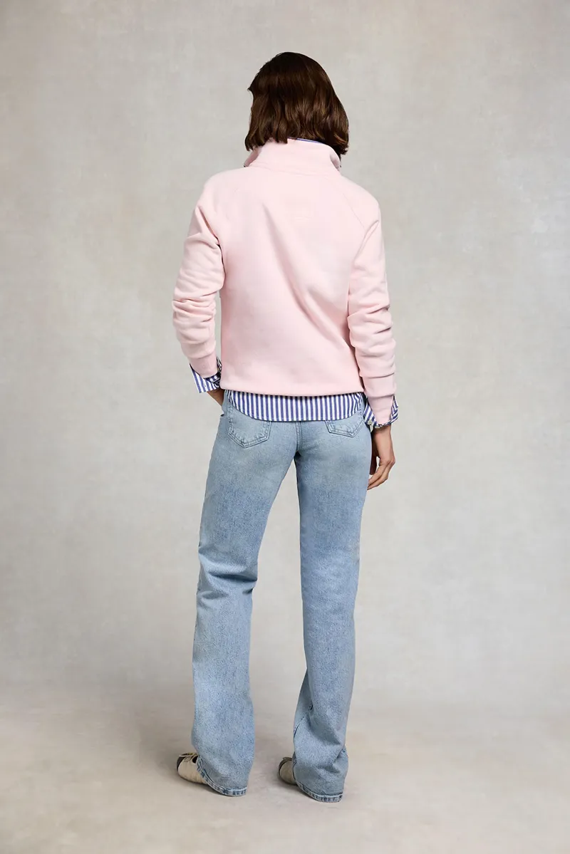 Holland Cooper Sporting Heritage Zip Henley in Pink-5