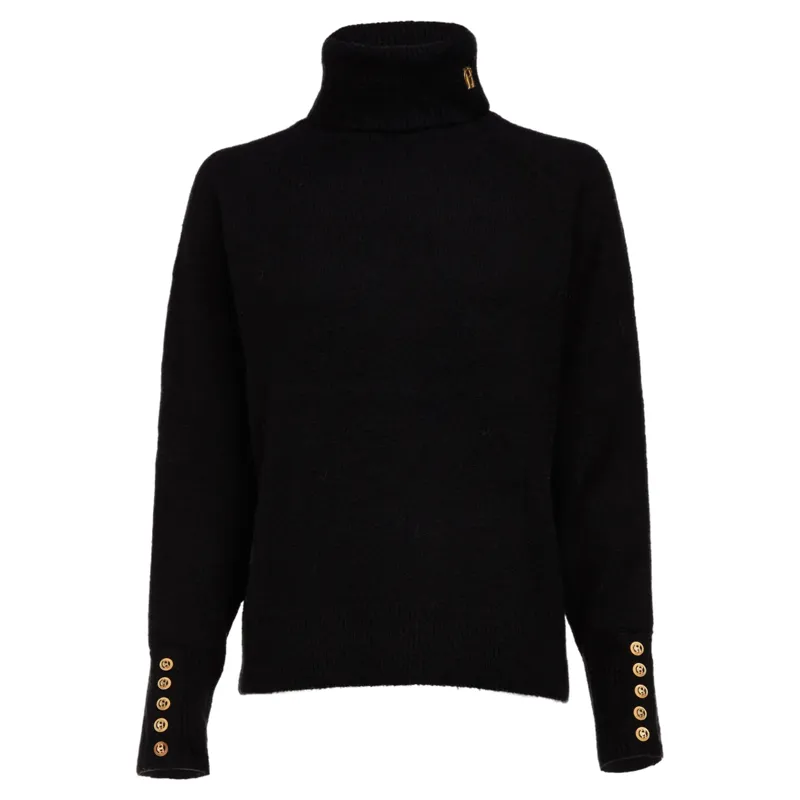 Holland Cooper Tori Roll Neck Knit in Black