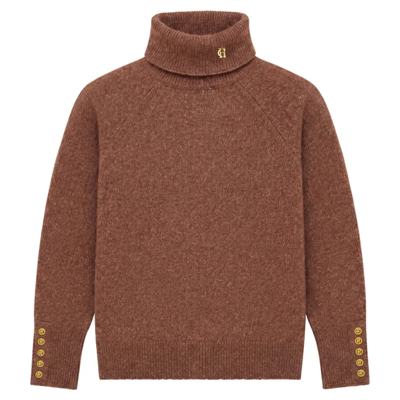 Holland Cooper Tori Roll Neck Knit in Latte