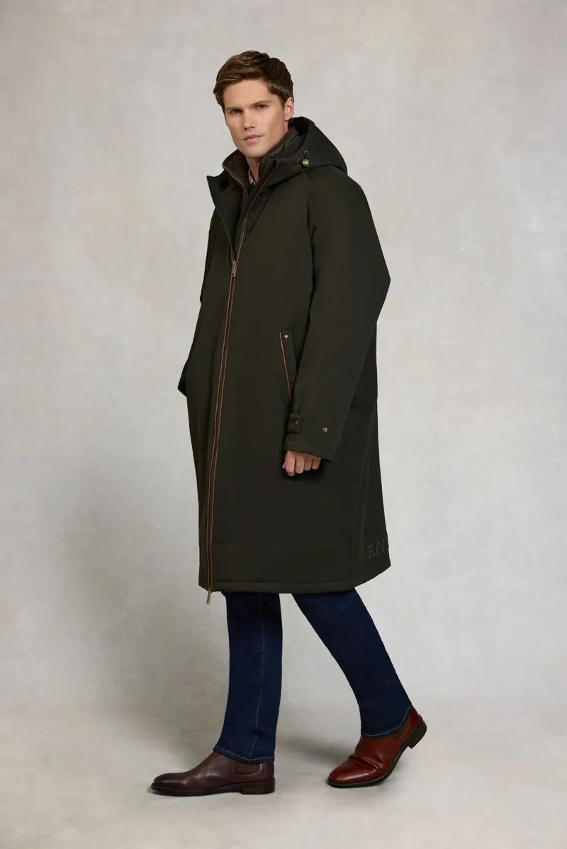 Holland Cooper Waterproof Coat Men's in Khaki-2