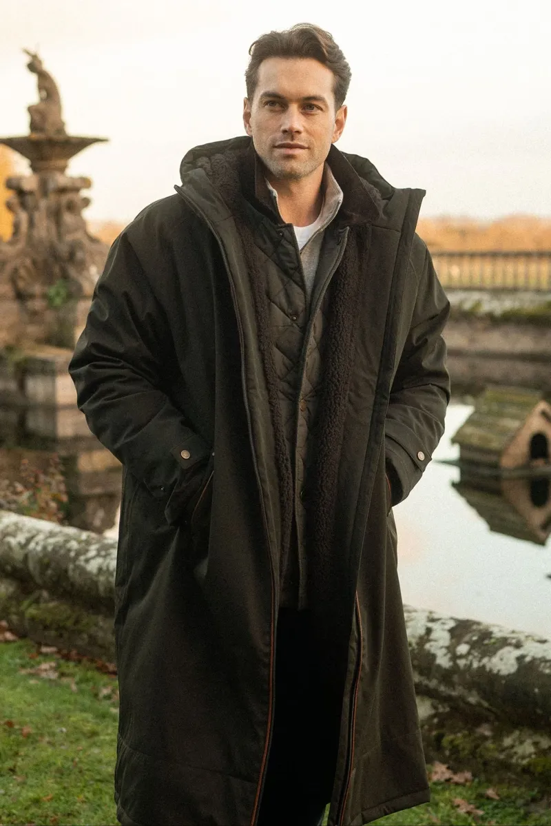 Holland Cooper Waterproof Coat Men's in Khaki-4