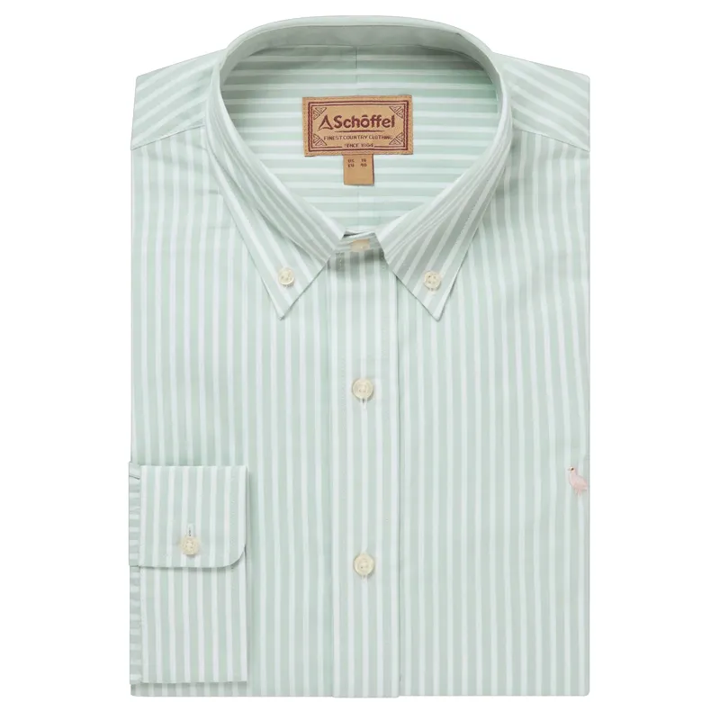 Schoffel Holme Striped Shirt Aqua Sage