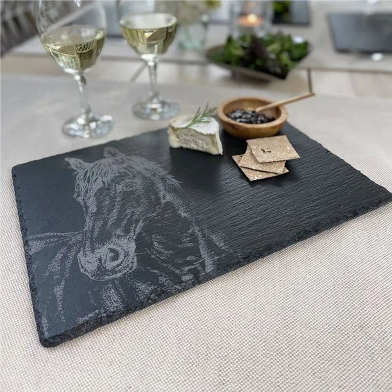 Just Slate Horse Portrait Cheese Board-1