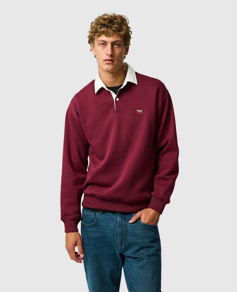 Rodd and Gunn Otago Sweatshirt in Oxblood-1