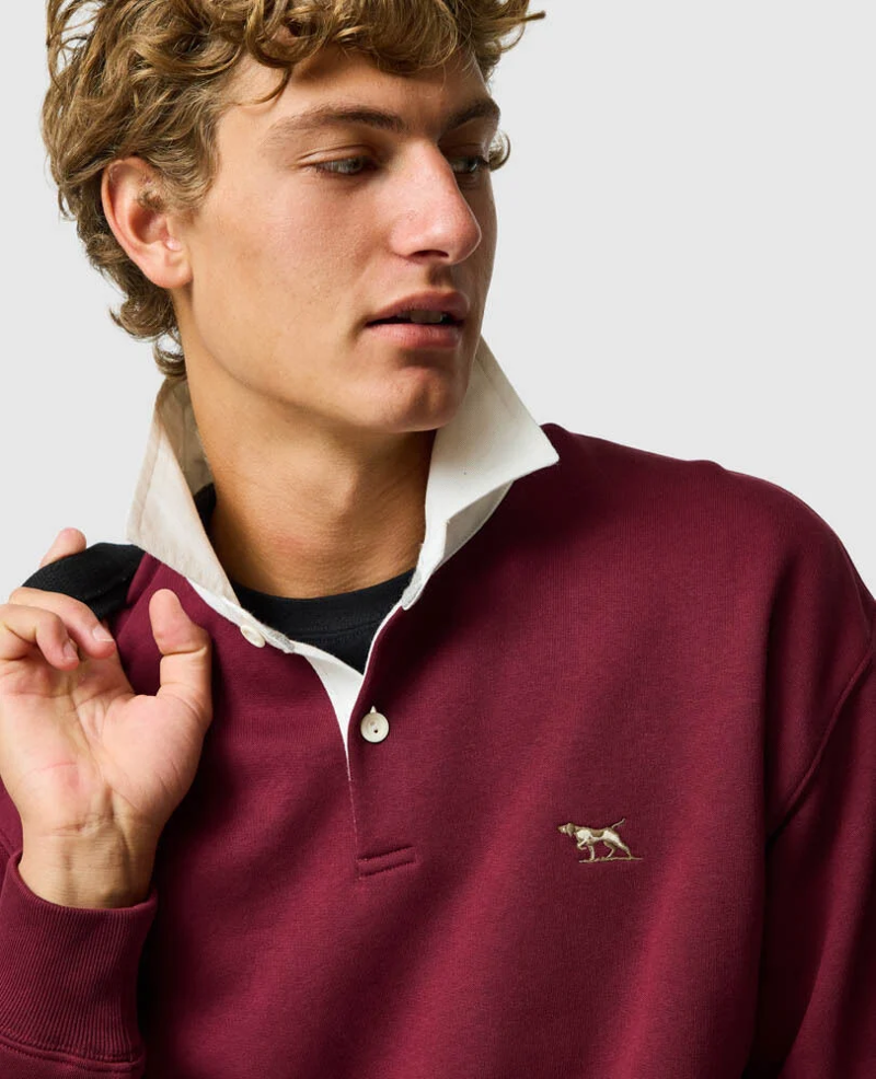 Rodd and Gunn Otago Sweatshirt in Oxblood-5