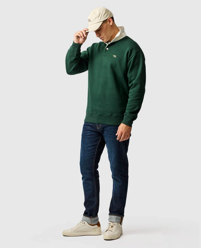 Rodd and Gunn Otago Sweatshirt in Forest-3