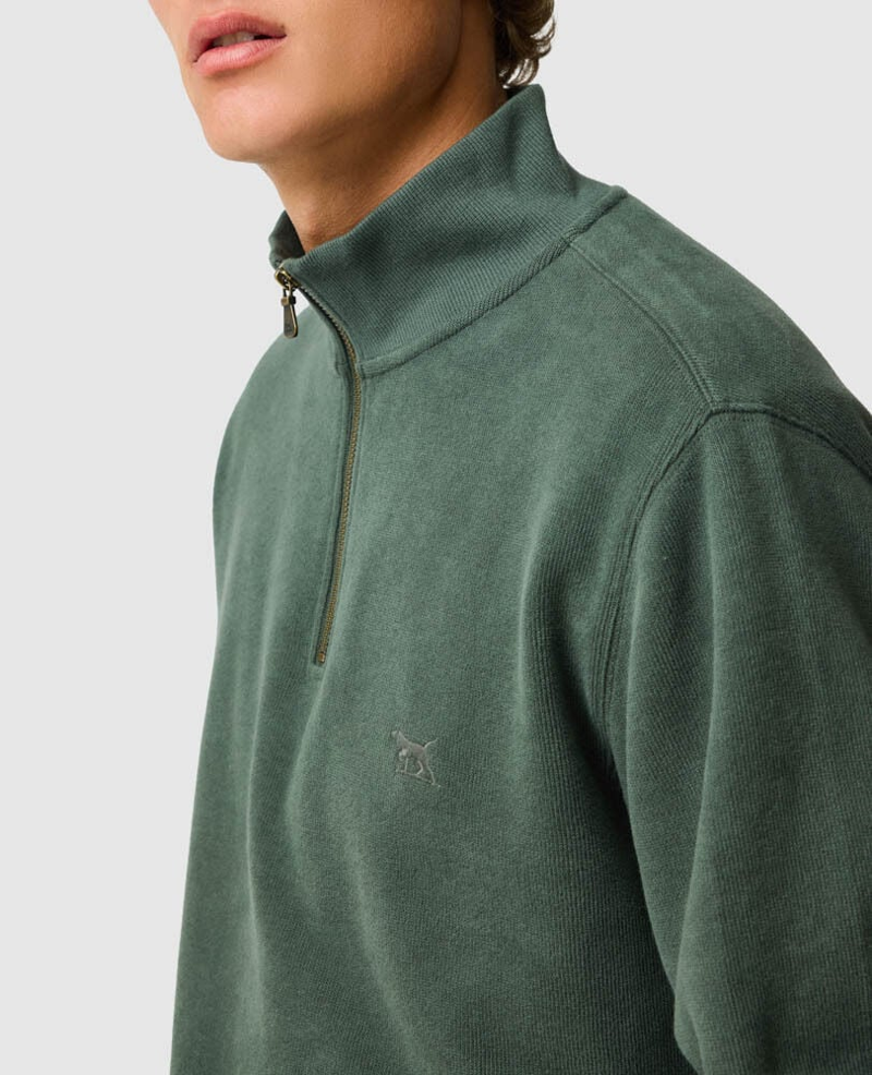 Rodd and Gunn Alton Avenue Sweat in Army Green-5