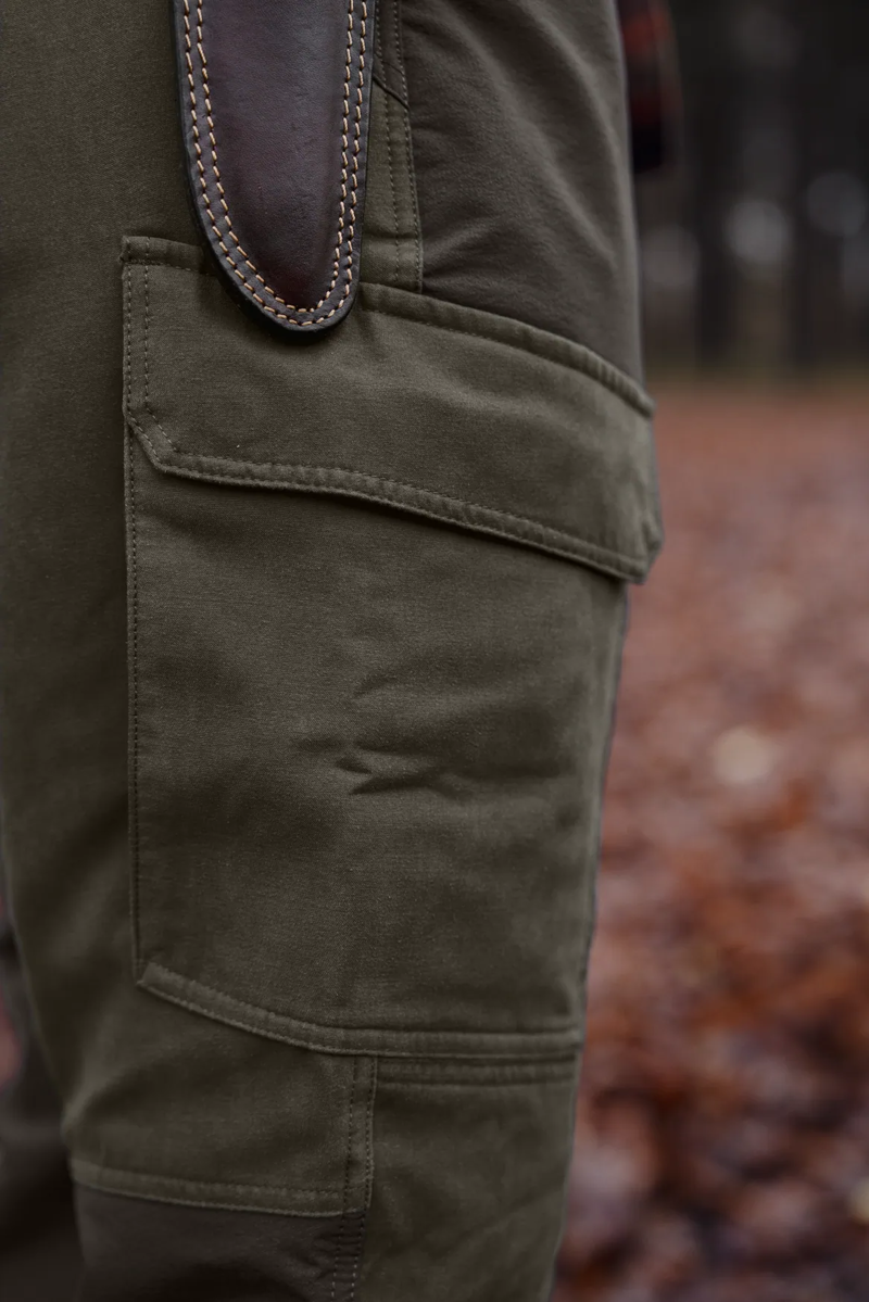 Harkila Hill Trousers in Black Olive/Forest Night-3
