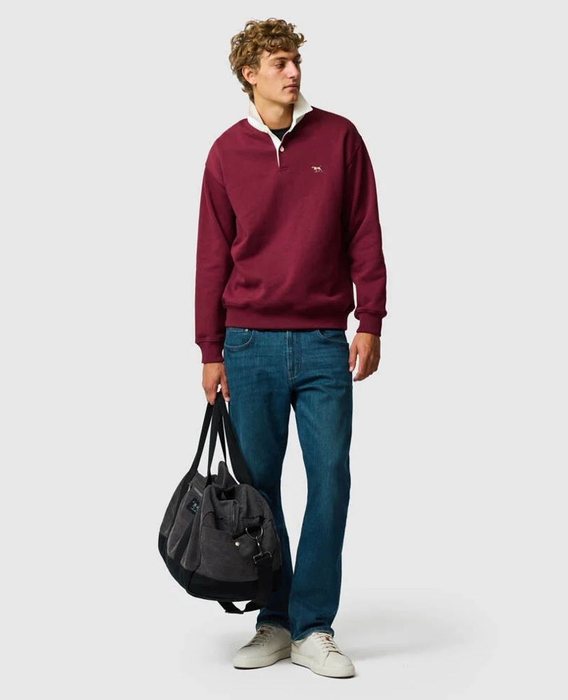 Rodd and Gunn Otago Sweatshirt in Oxblood-2