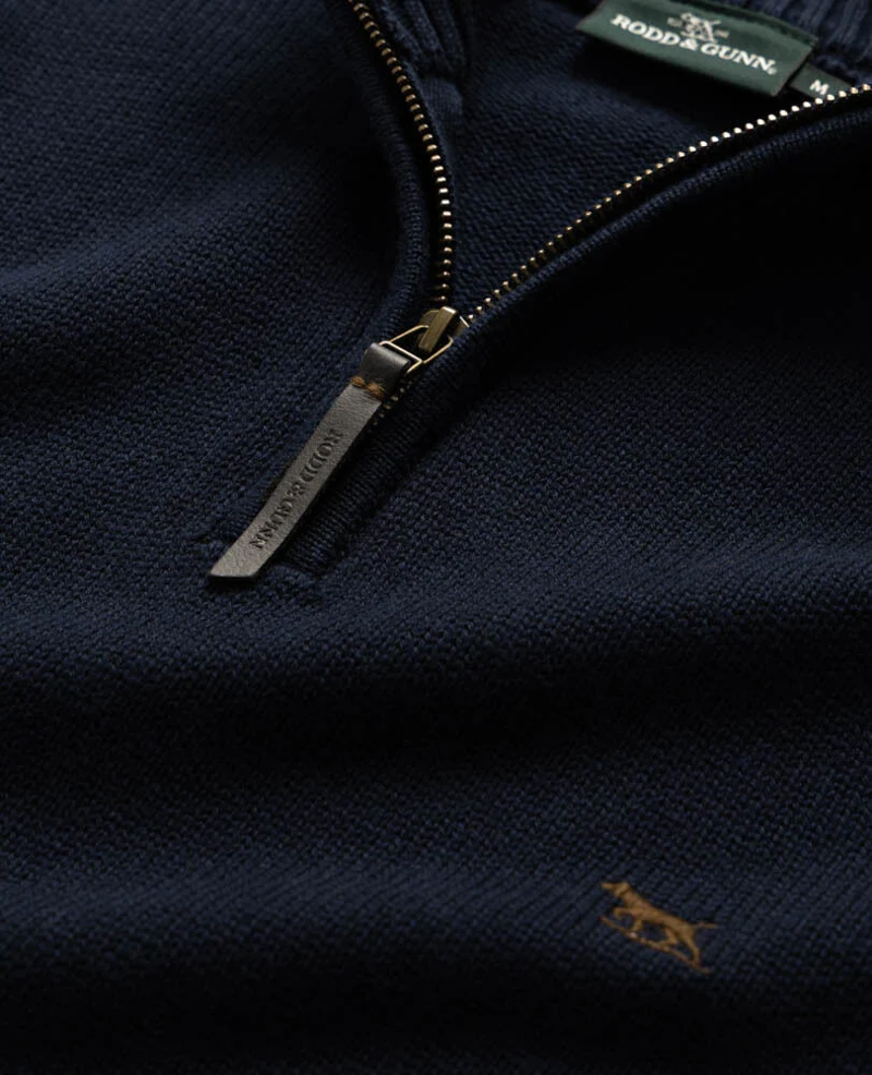 Rodd and Gunn Merrick Bay 1/4 Zip Knit in Sapphire-4