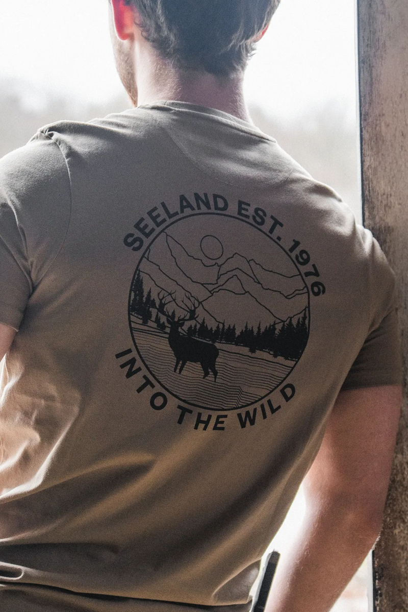 Seeland Hunting Landscape T-shirt in Covert Green-2
