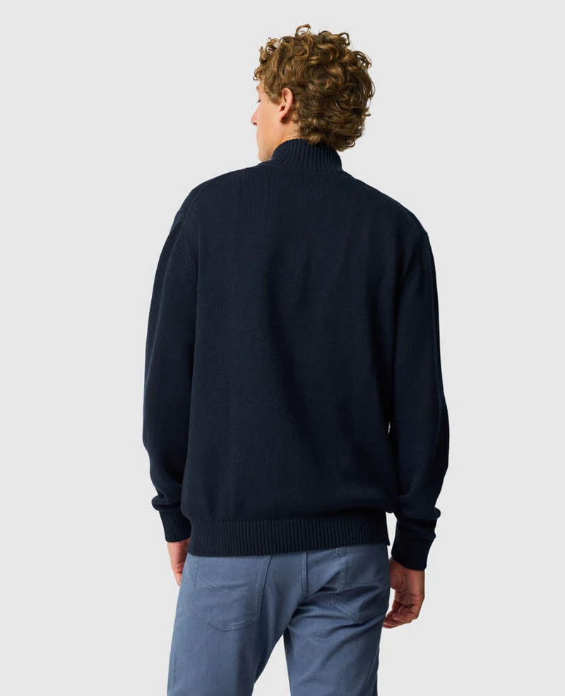 Rodd and Gunn Merrick Bay 1/4 Zip Knit in Sapphire-3