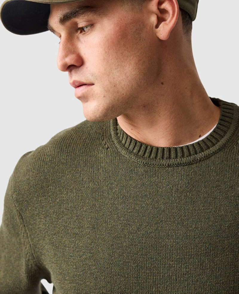 Rodd and Gunn Gunn Knit Crew Neck Sweater in Loden-3