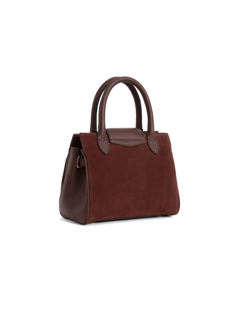 Fairfax and Favor Mini Windsor Handbag in Port Suede-1