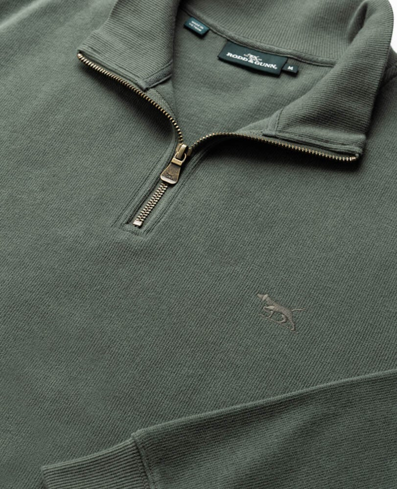 Rodd and Gunn Alton Avenue Sweat in Army Green-4
