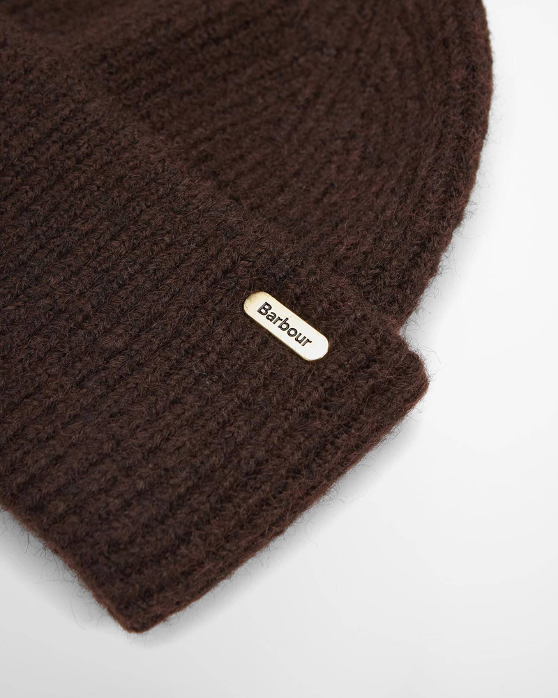 Barbour Enid Knitted Beanie Hat in Rustic-2