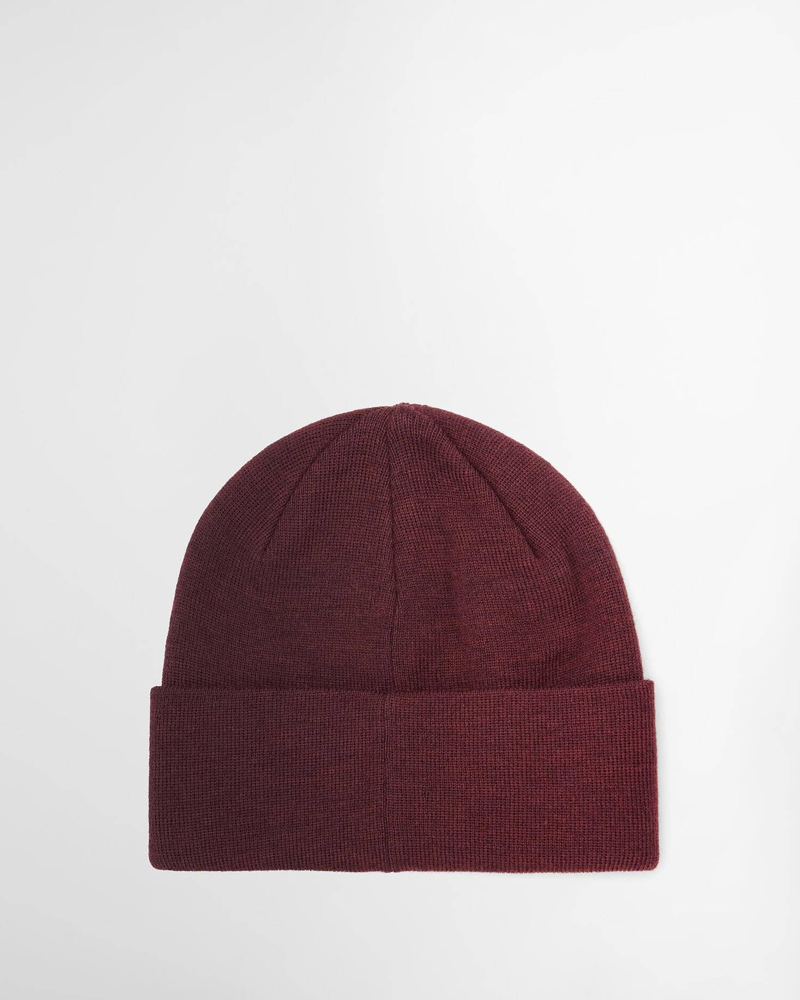 Barbour Healey Beanie Hat Bordeaux-1