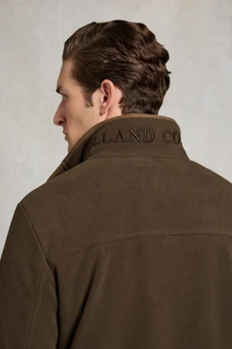 Holland Cooper Mens Fleece Field Jacket in Khaki-5