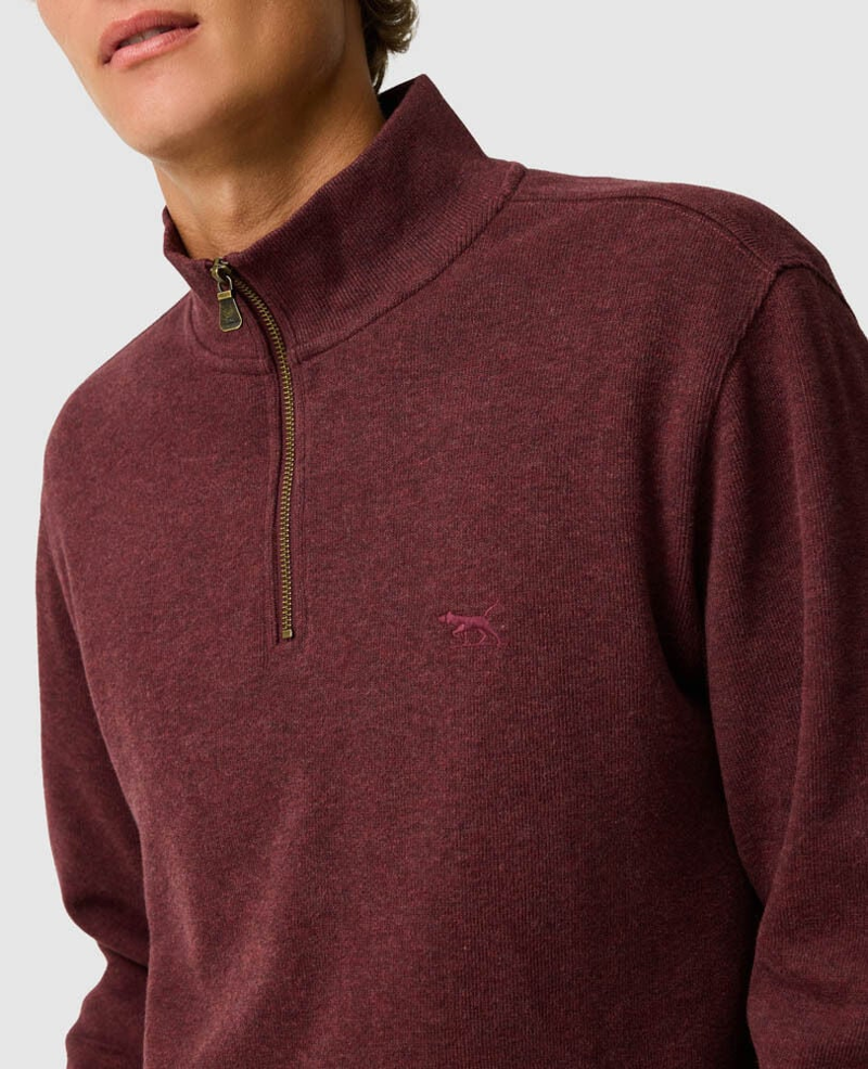Rodd and Gunn Alton Avenue Sweat in Rust-5