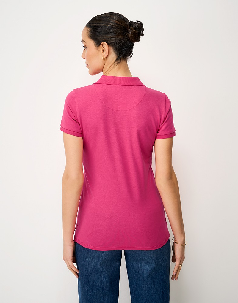 Crew Clothing Classic Cotton Polo in Raspberry-4