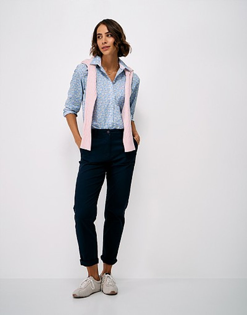 Crew Clothing Relaxed Fit Cotton Poplin Shirt Floating Anemones Allure-3