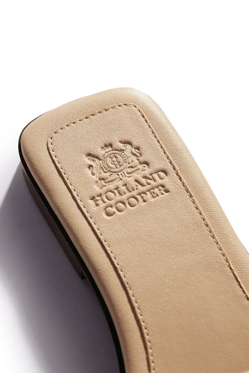 Holland Cooper Monogram Slides Taupe Croc-6