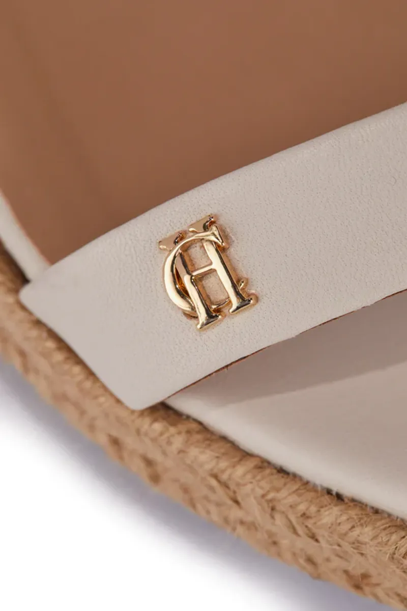 Holland Cooper St Lucia Espadrille Wedge Cream Leather-4