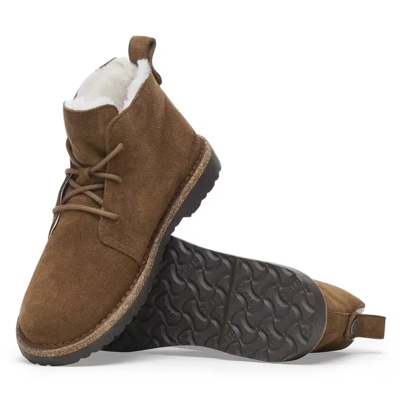 Birkenstock Ladies Uppsala Mid Shearling Suede Leather Dark Tea