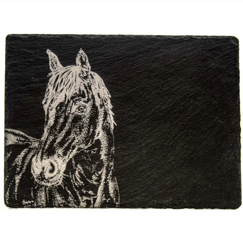 Just Slate Horse Portrait Cheese Board