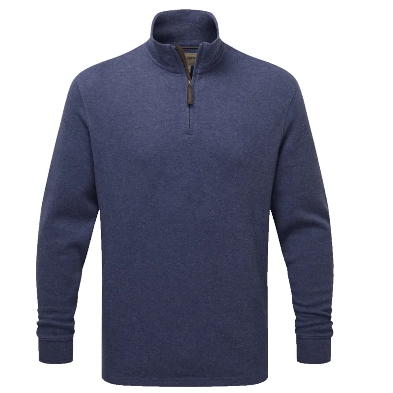 Schoffel Kingsbridge Cotton Quarter Zip Jumper French Navy