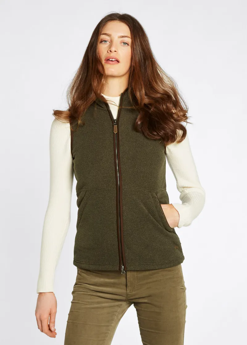 Dubarry Carbury Fleece Gilet Olive-3