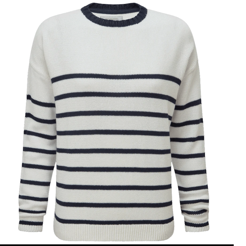 Schoffel Lee Bay Jumper Soft White Navy-1